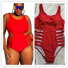 Load image into Gallery viewer, Plus Size Swimsuit Push Up Swimwear