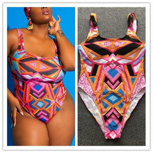 Load image into Gallery viewer, Plus Size Swimsuit Push Up Swimwear