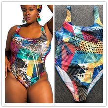 Load image into Gallery viewer, Plus Size Swimsuit Push Up Swimwear