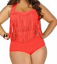 Load image into Gallery viewer, Plus Size Fringed Bikini Set