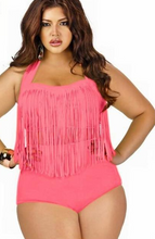 Load image into Gallery viewer, Plus Size Fringed Bikini Set