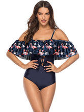 Load image into Gallery viewer, Off The Shoulder  Plus Size Swim Suit One Piece