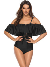Load image into Gallery viewer, Off The Shoulder  Plus Size Swim Suit One Piece