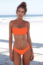 Load image into Gallery viewer, Sexy Bikini Set Women Swimsuit Solid Bikini Backless Swimwear Low Waist Bathing Suit Female Brazilian Biquini
