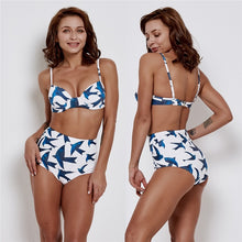 Load image into Gallery viewer, Sexy Retro Push Up High Waist Bikini