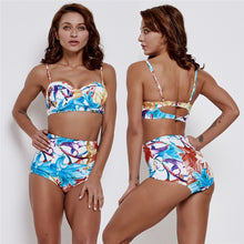 Load image into Gallery viewer, Sexy Retro Push Up High Waist Bikini