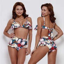 Load image into Gallery viewer, Sexy Retro Push Up High Waist Bikini