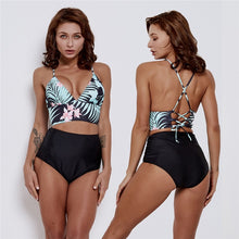 Load image into Gallery viewer, Sexy Retro Push Up High Waist Bikini