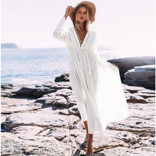 Load image into Gallery viewer, Sexy Hollow Lace Up Beach Dress
